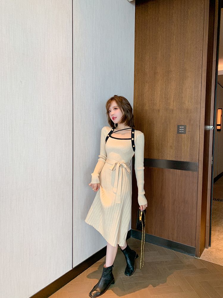 【Dress】2色展開ニットワンピース Z7420