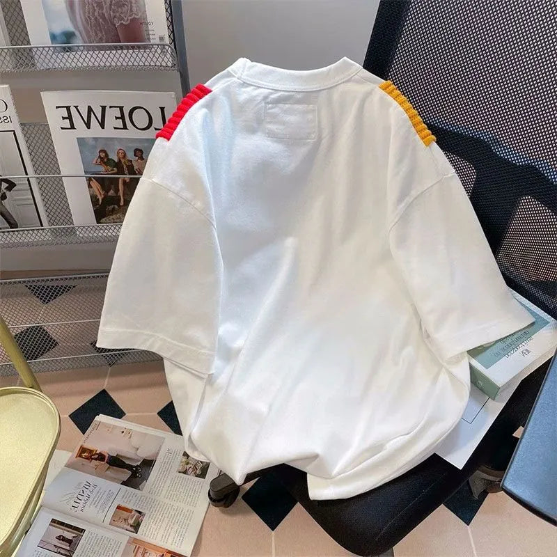 【Tops】切り替えデザインTシャツ W12714