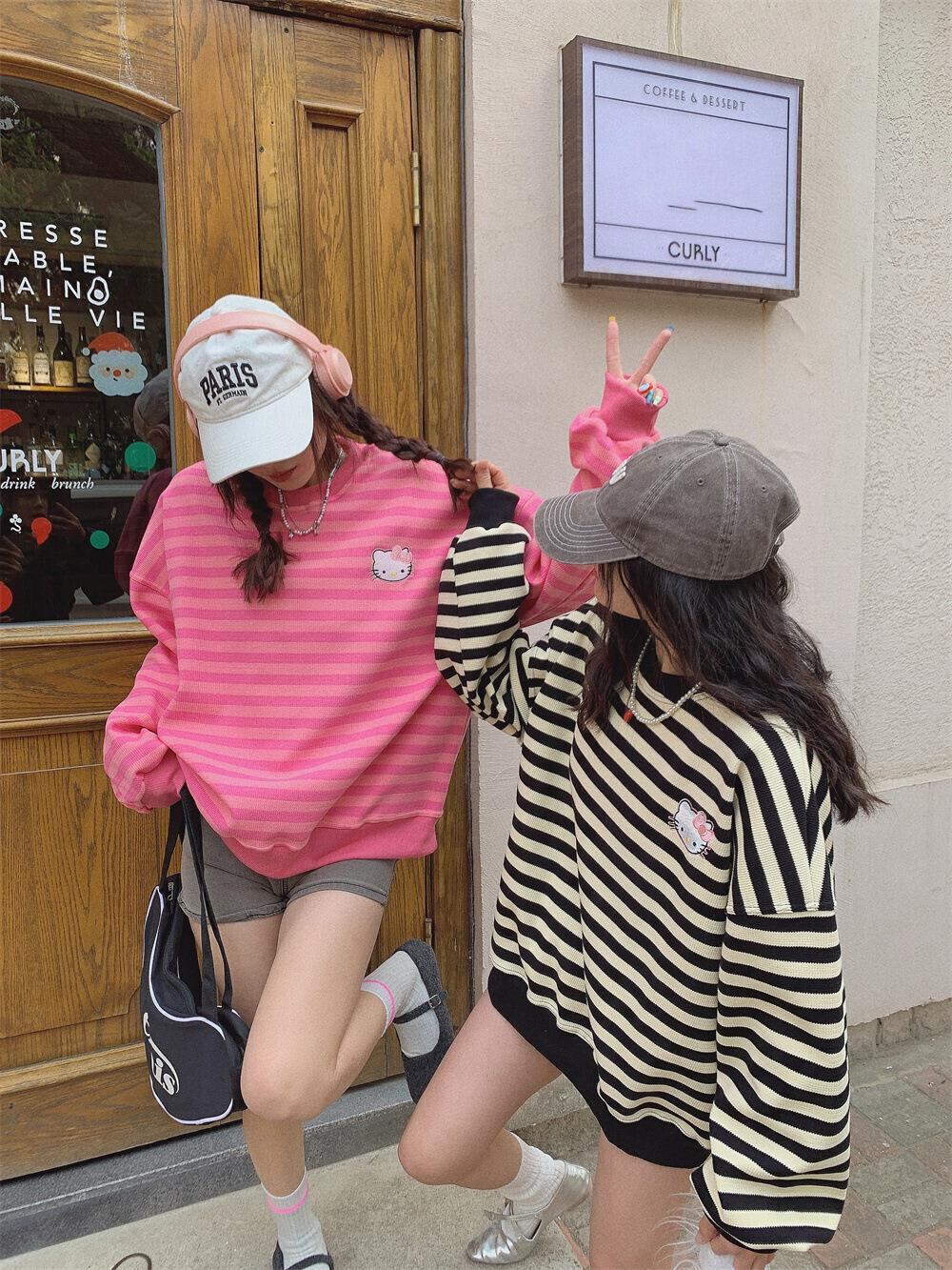 【tops】ボーダー柄スウェット W10512