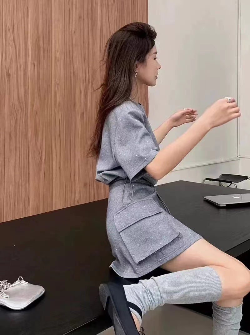 【set】Tシャツ+スカート2点セット    W13084