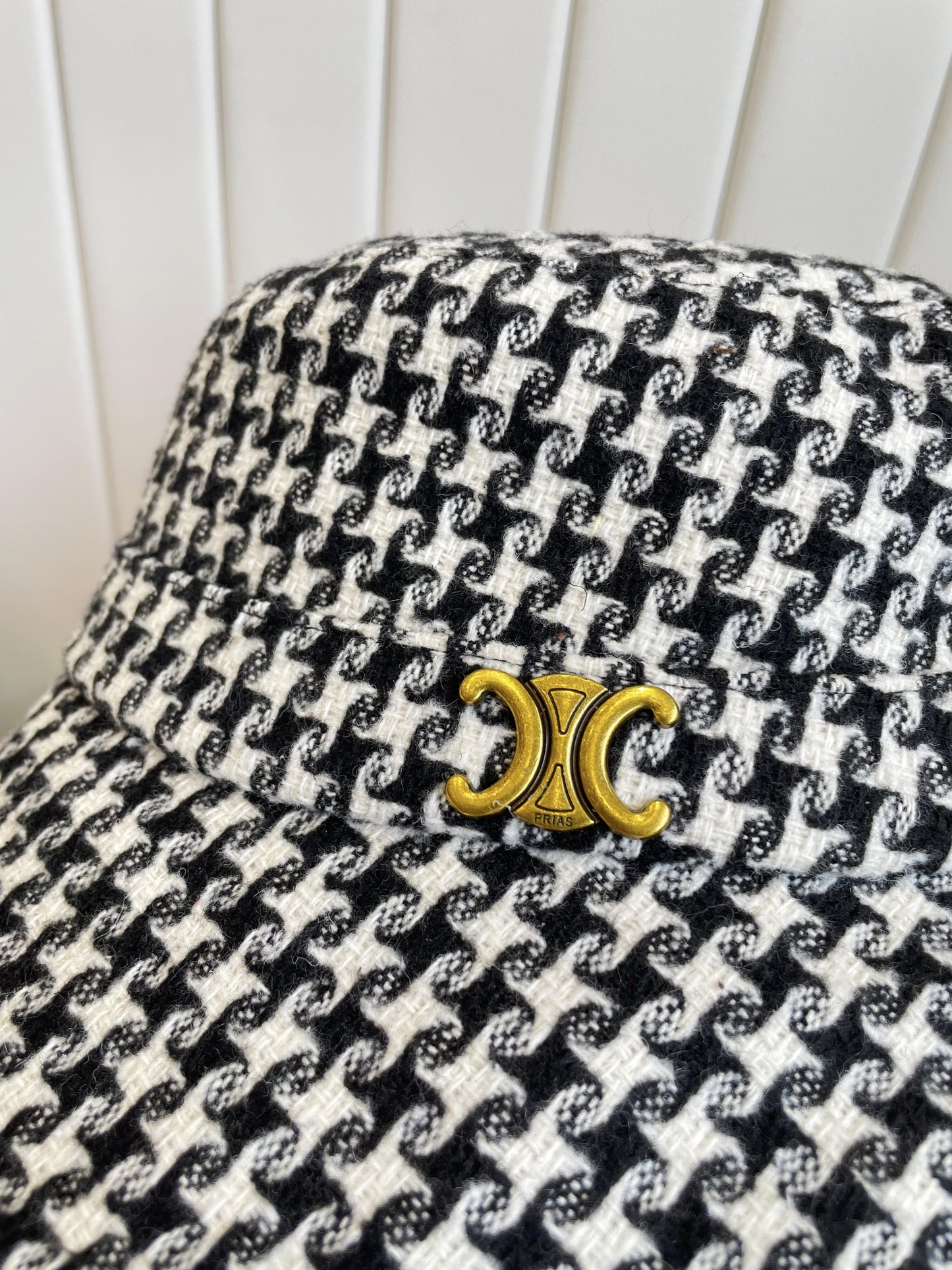 【雑貨】千鳥格子サファリハット W12217