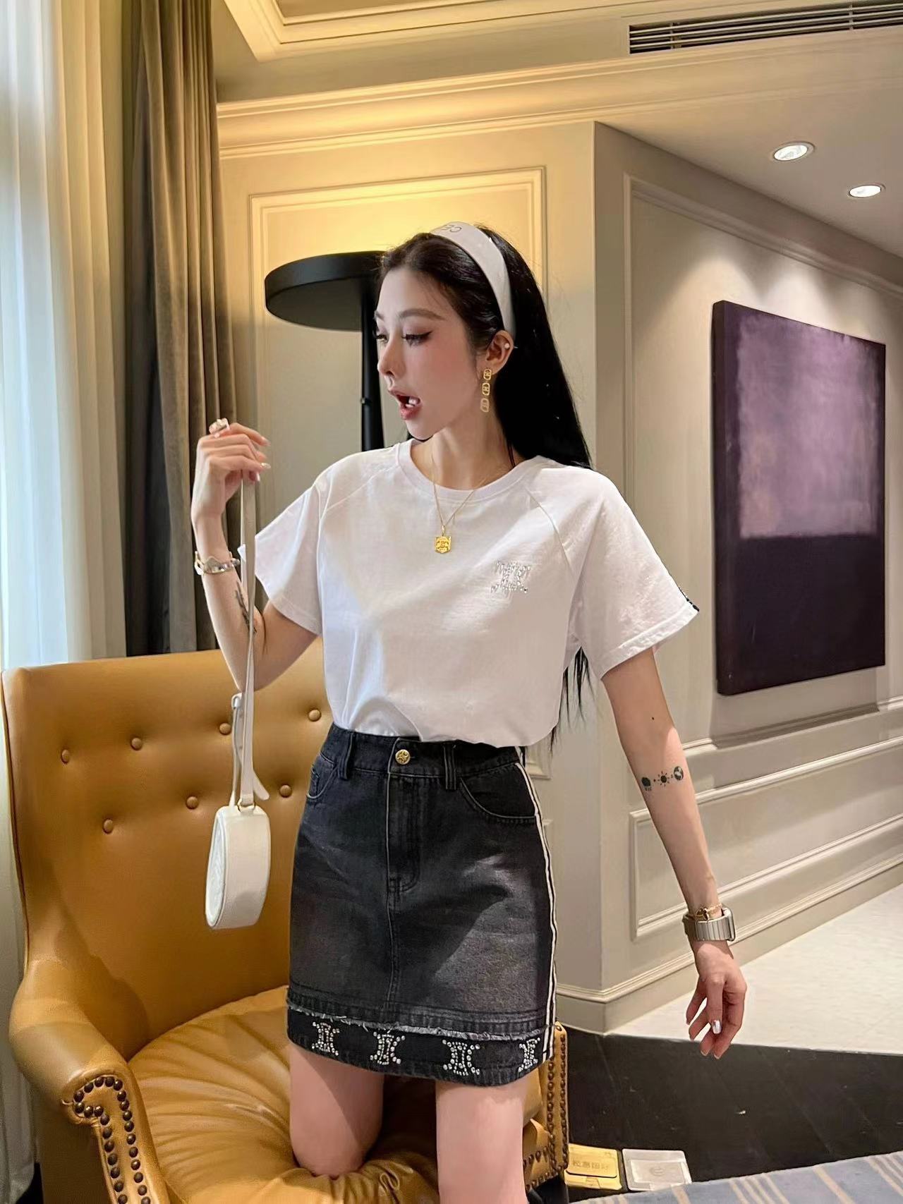 【Set】予約通販~Tシャツ+スカート2点セット W11877