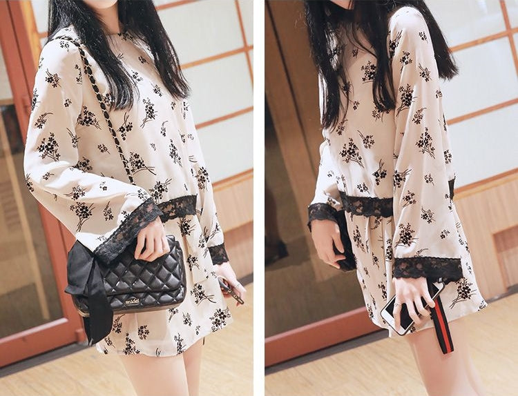 【Set】セットアップ シャツ + スカート T01259