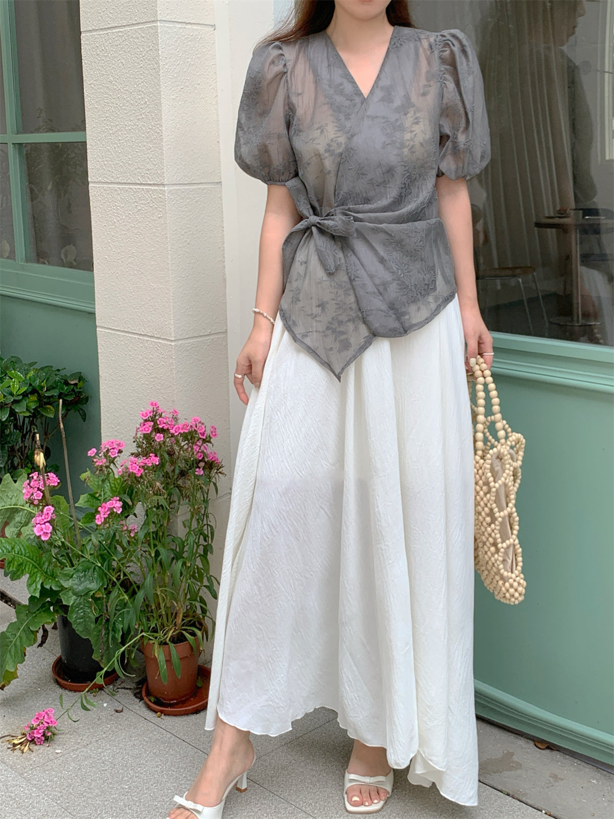 【Set】ブラウス×スカート2点セット W11939