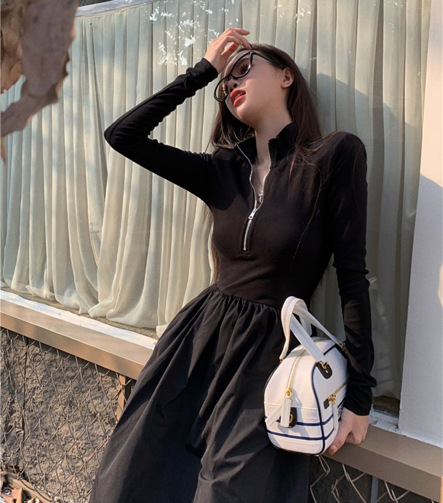 【Dress】長袖デートワンピース W13100