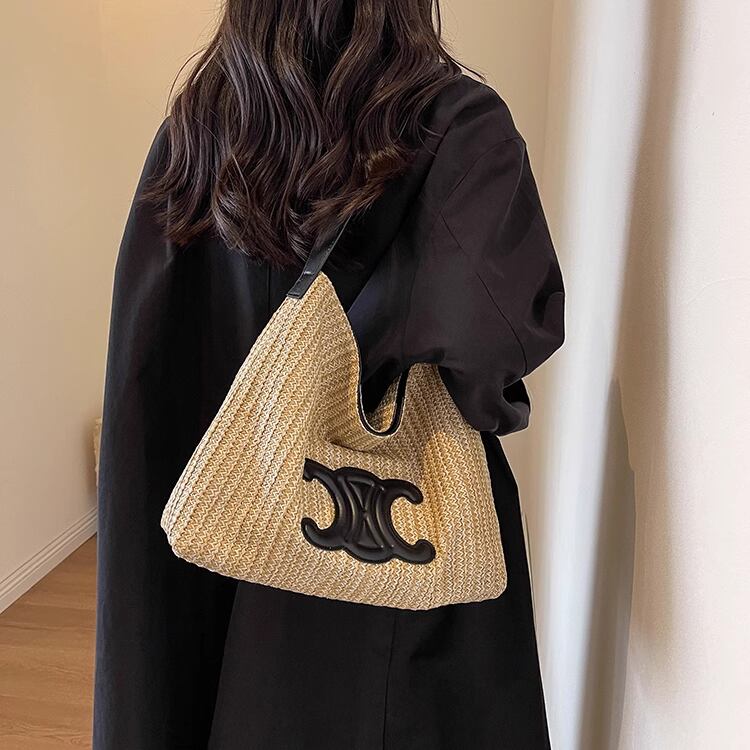 【雑貨】編み物大容量バッグ M22129