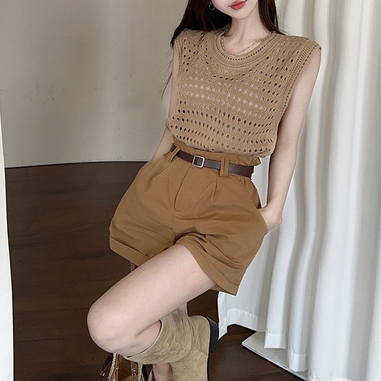 【Set】タンクトップ+ショートパンツセット W11821