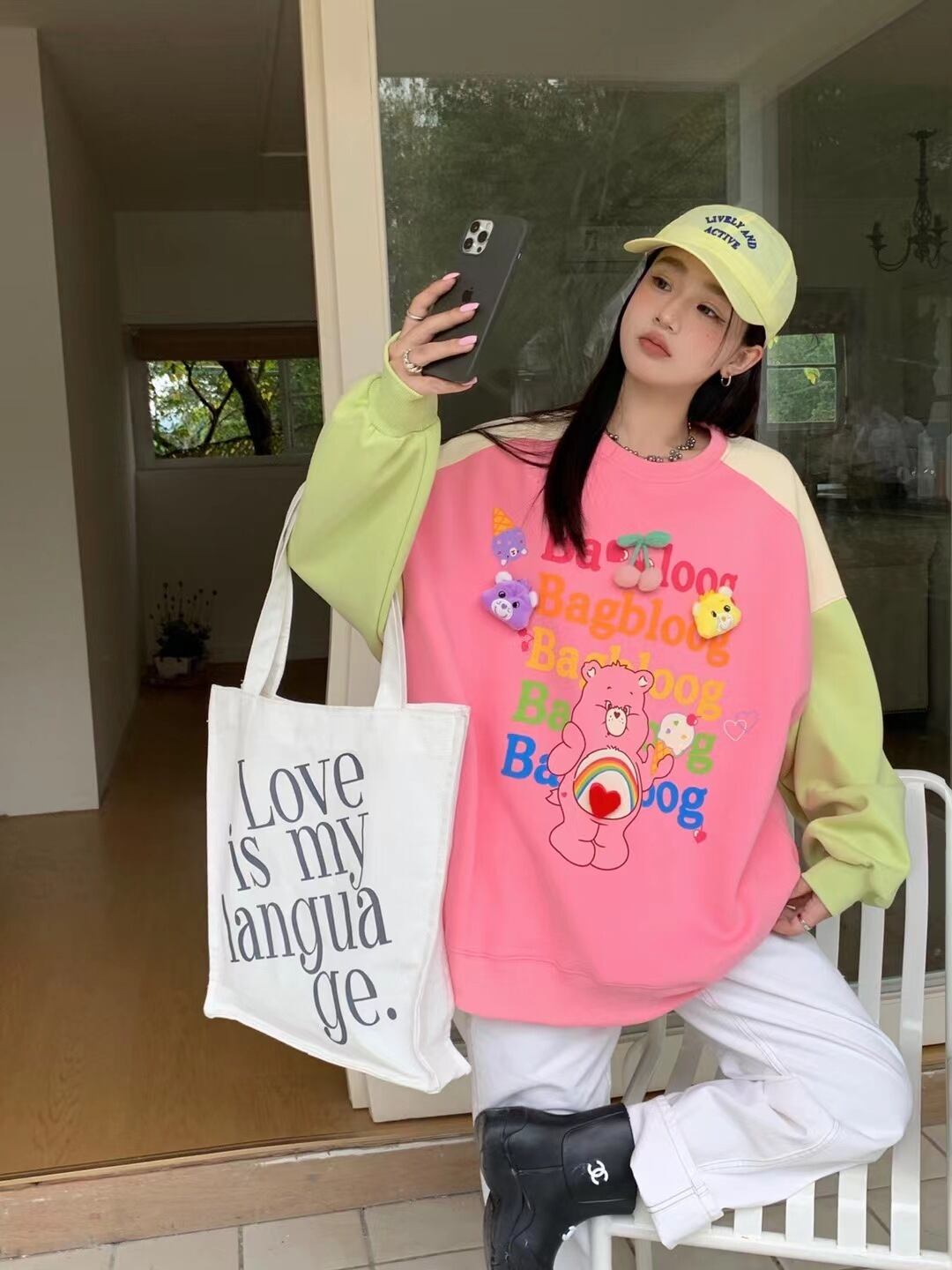 【tops】配色スウェット W10567