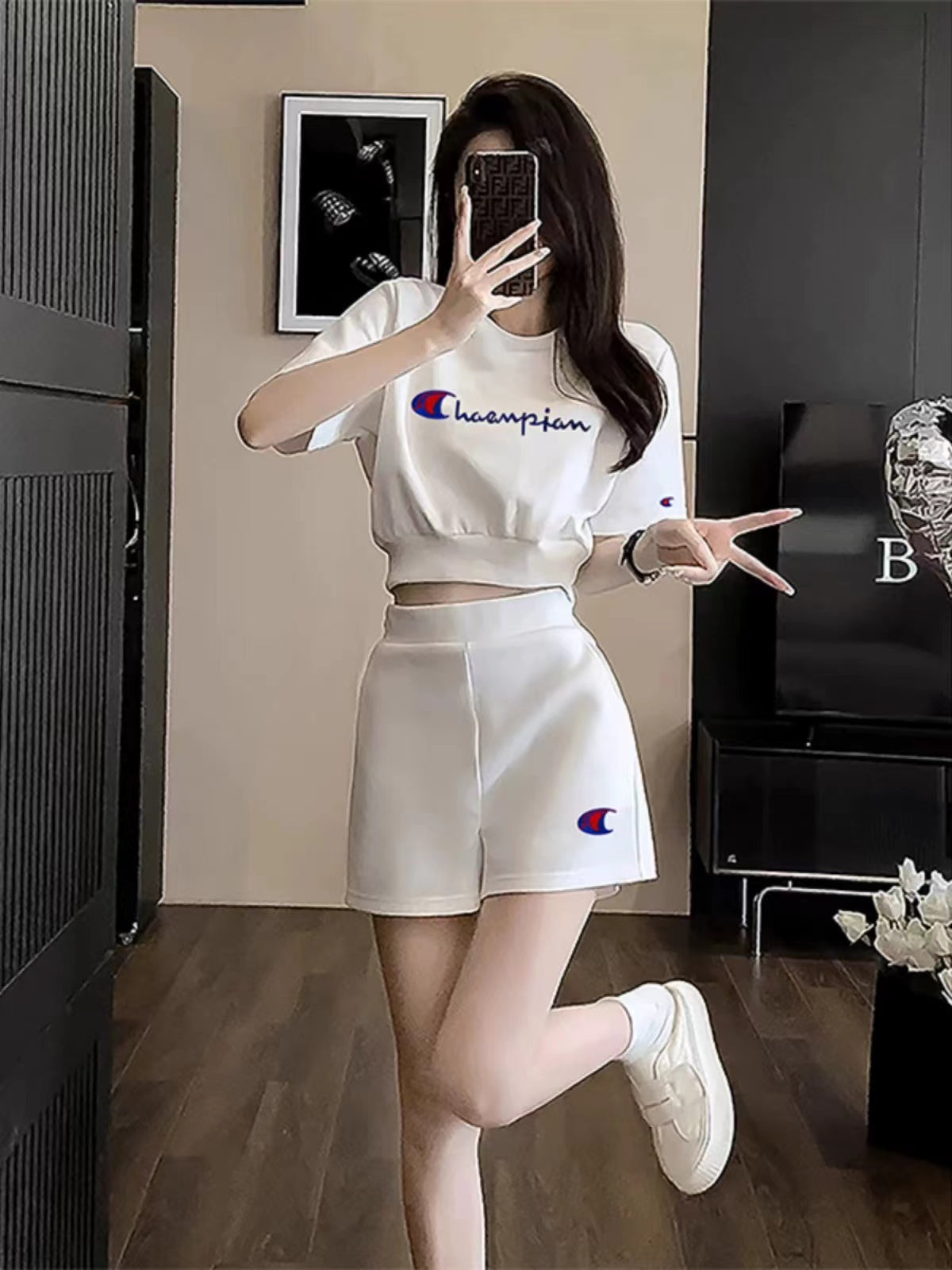 【Set】2点セット Tシャツ + パンツ W12259