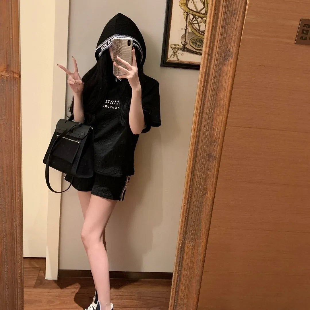 【Set】セットアップ Tシャツ + パンツ    W12242