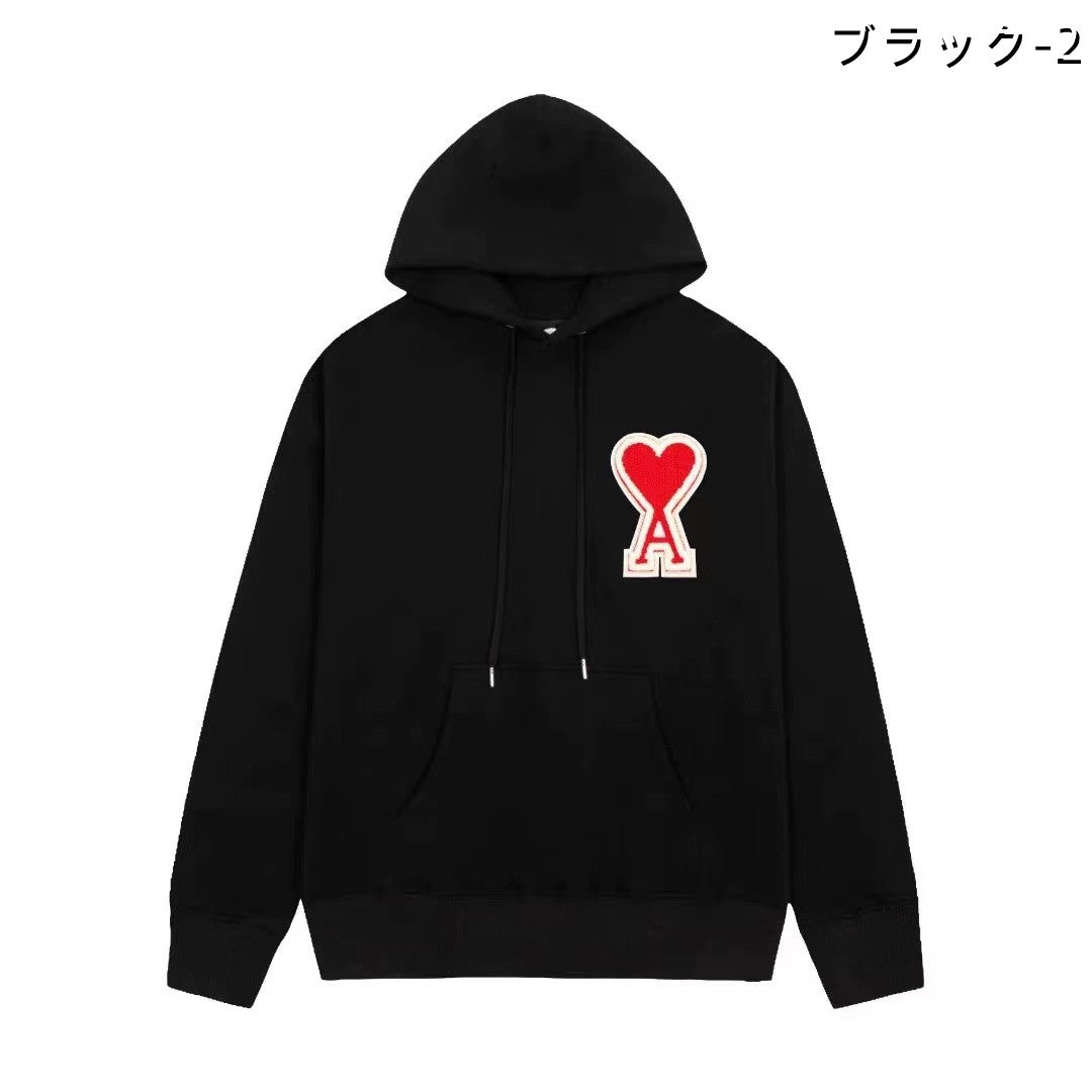 【Tops】6色展開カジュアルフーディー W13561