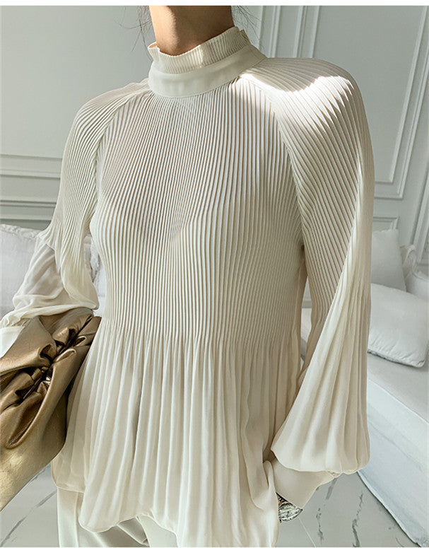 【Tops】高級感透け感シャツ W13480