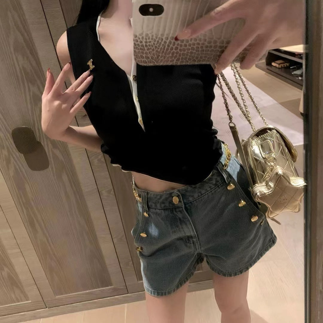 【Tops】フェイクレイヤードタンクトップ W11952
