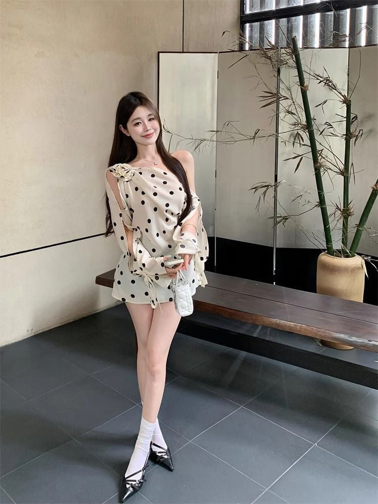 【Tops】肩見せブラウス W12712