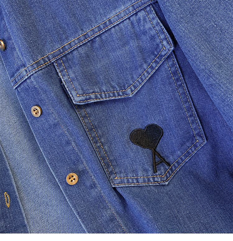 【Tops】シンプルデニムシャツ W14034
