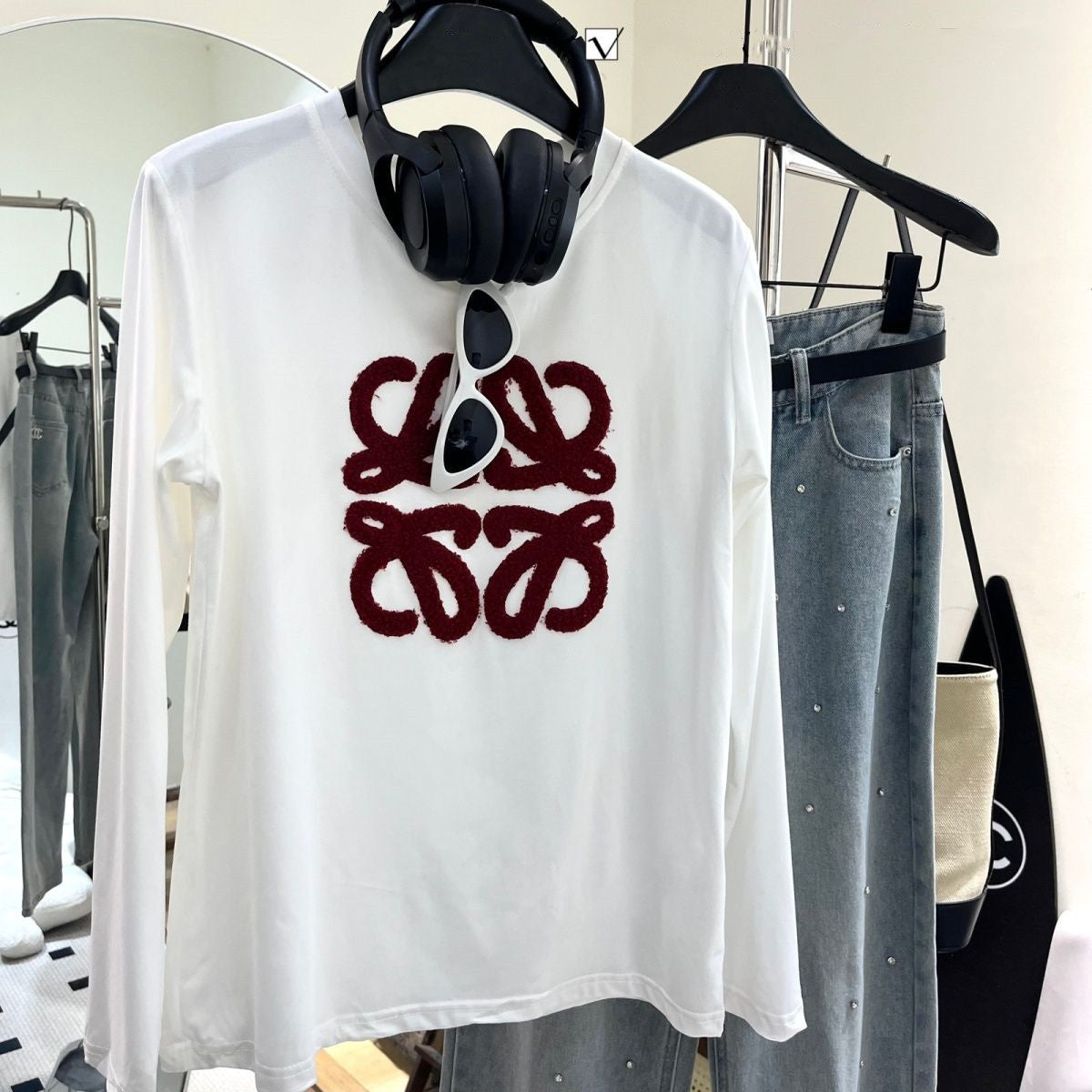 【Tops】ゆったり長袖Tシャツ W13637