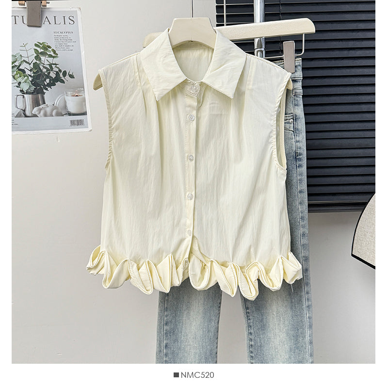 【Tops】ノースリーブシャツ W12019