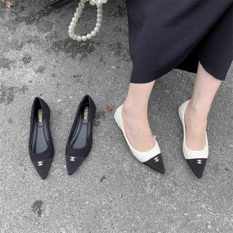 【Shoes】ツイードフラットシューズ W13830