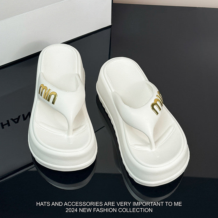 【Shoes】厚底スリッパ W12784