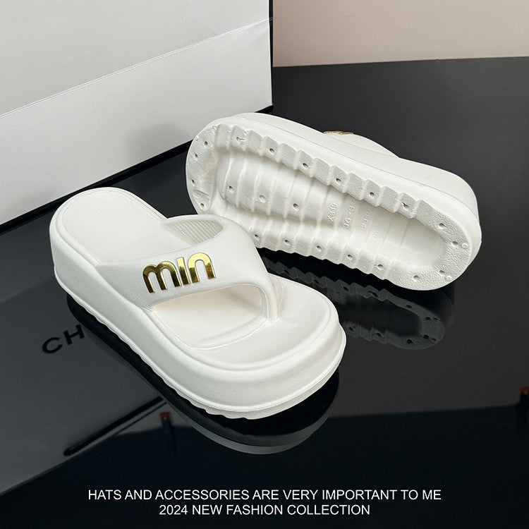 【Shoes】厚底スリッパ W12784