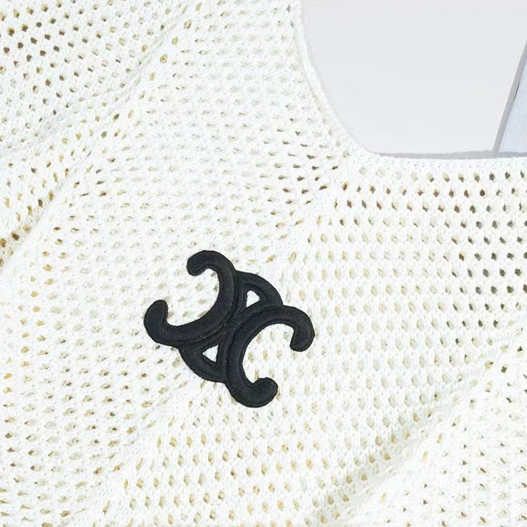 【雑貨】透かし彫りカゴバッグ W12228