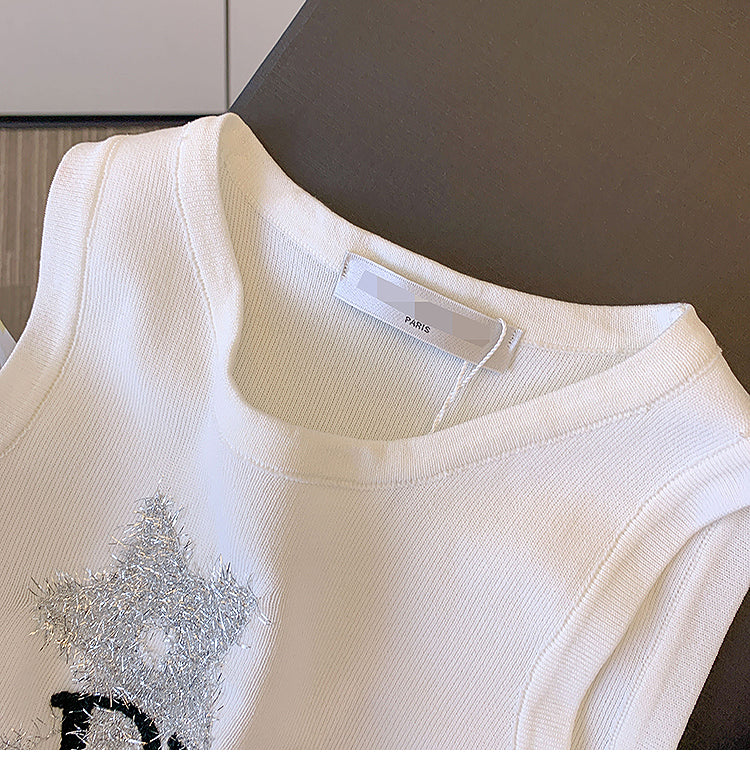 【Tops】ニットタンクトップ W11919