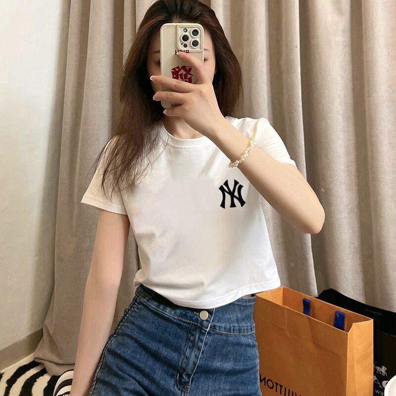 【Tops】ミニ丈Tシャツ W12648