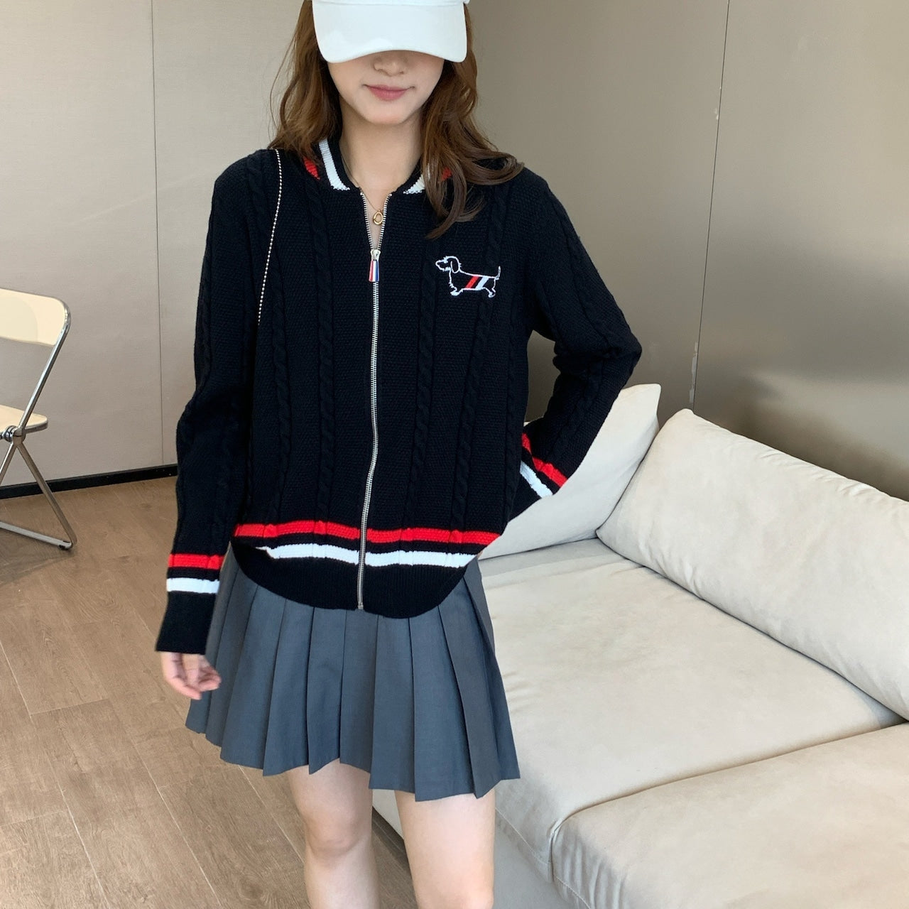 【Outer】シンプルニットカーディガン W13738