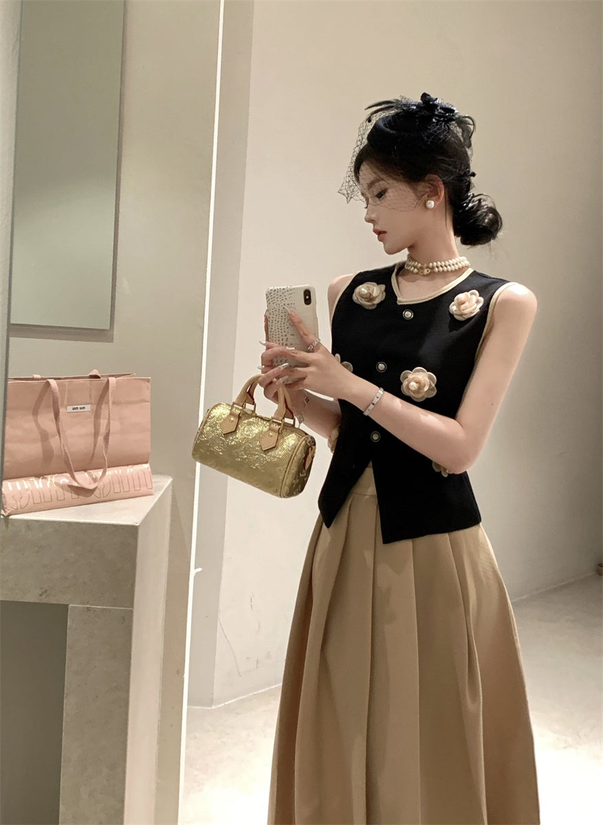 【Set】セットアップ ベスト + スカート    W13090