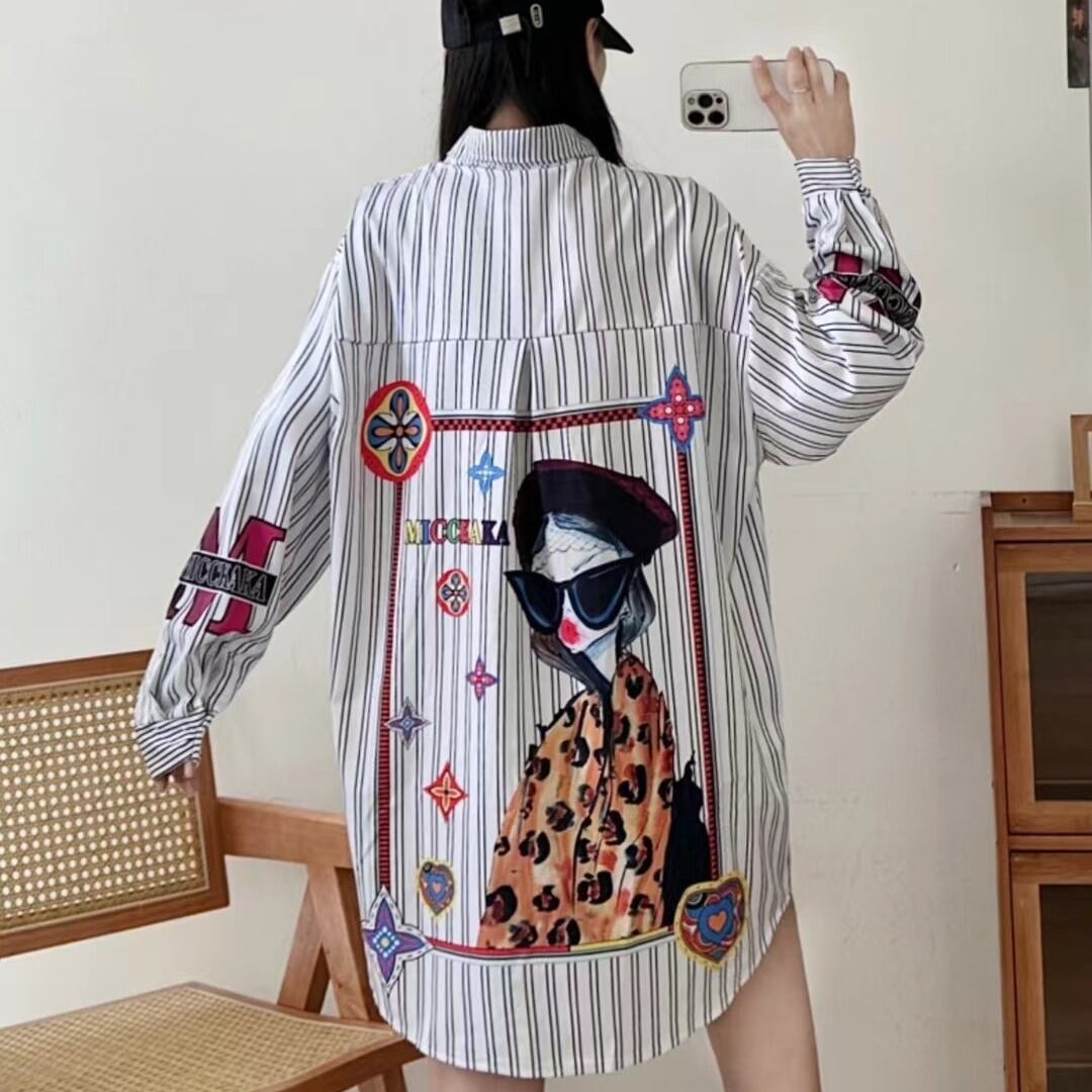 【tops】カートゥーンシャツトップス M21372