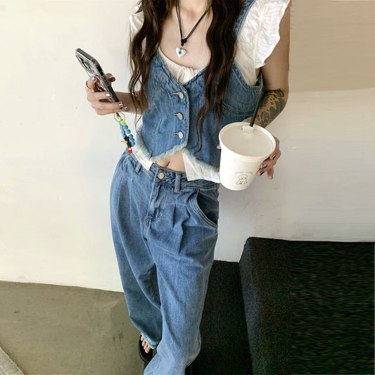 【Set】2点セット ベスト + パンツ   W12257