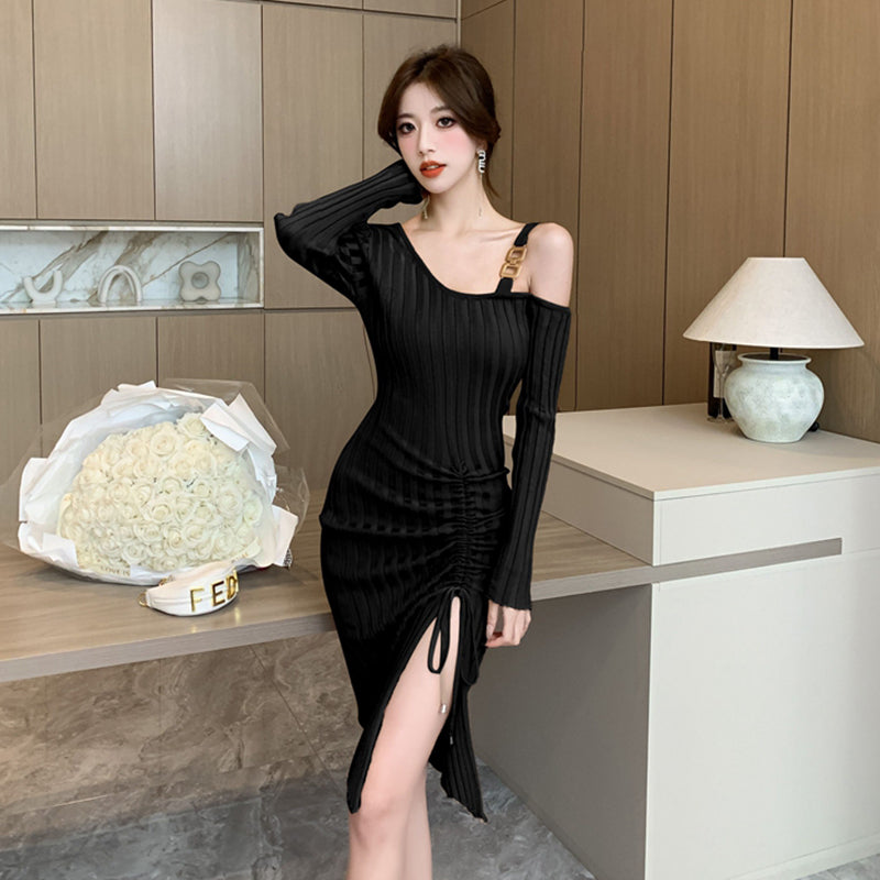 【Dress】ワンショルダーワンピース W13796
