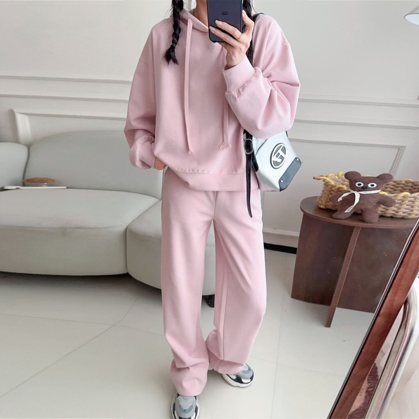 【set】パーカー×カジュアルパンツセット Z6693