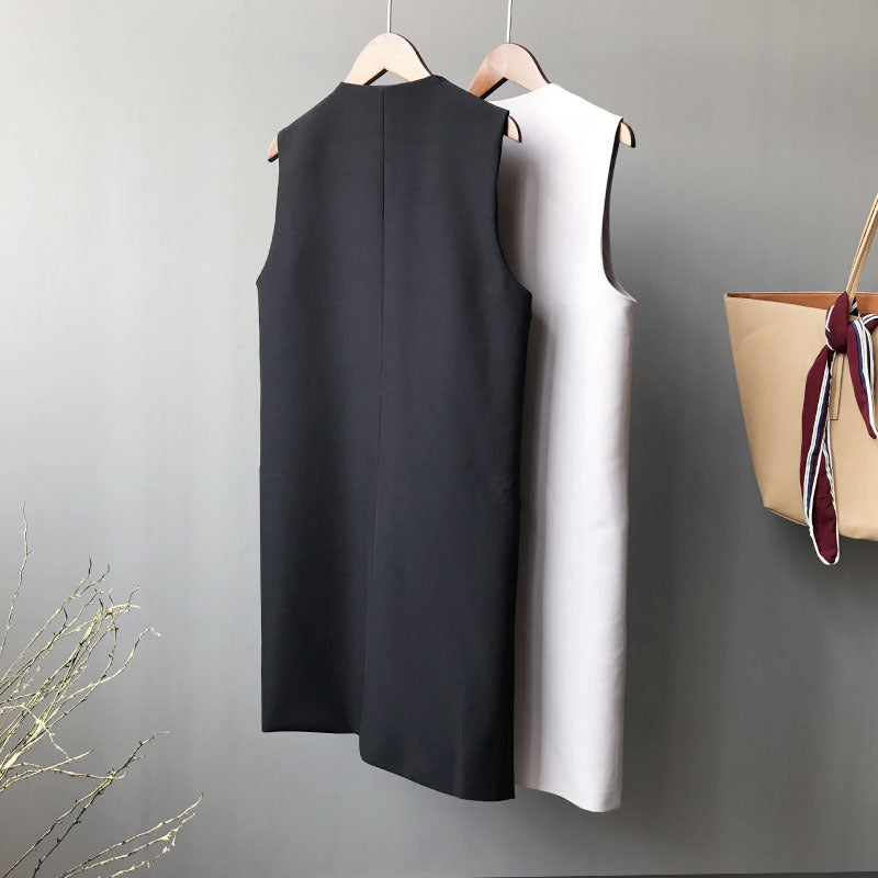 【Outer】ロング丈ベスト W12458