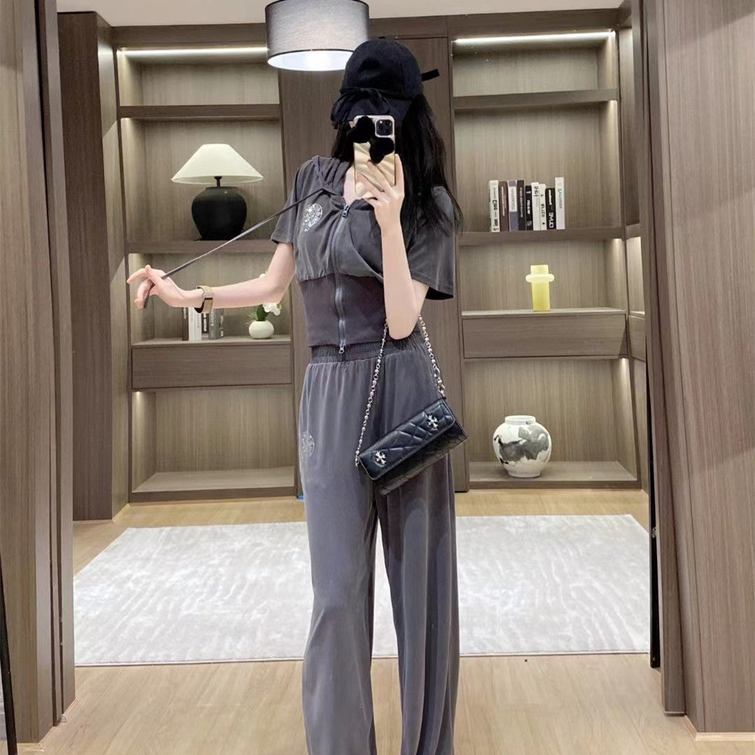 【Set】カジュアルセット Tシャツ + パンツ W12268