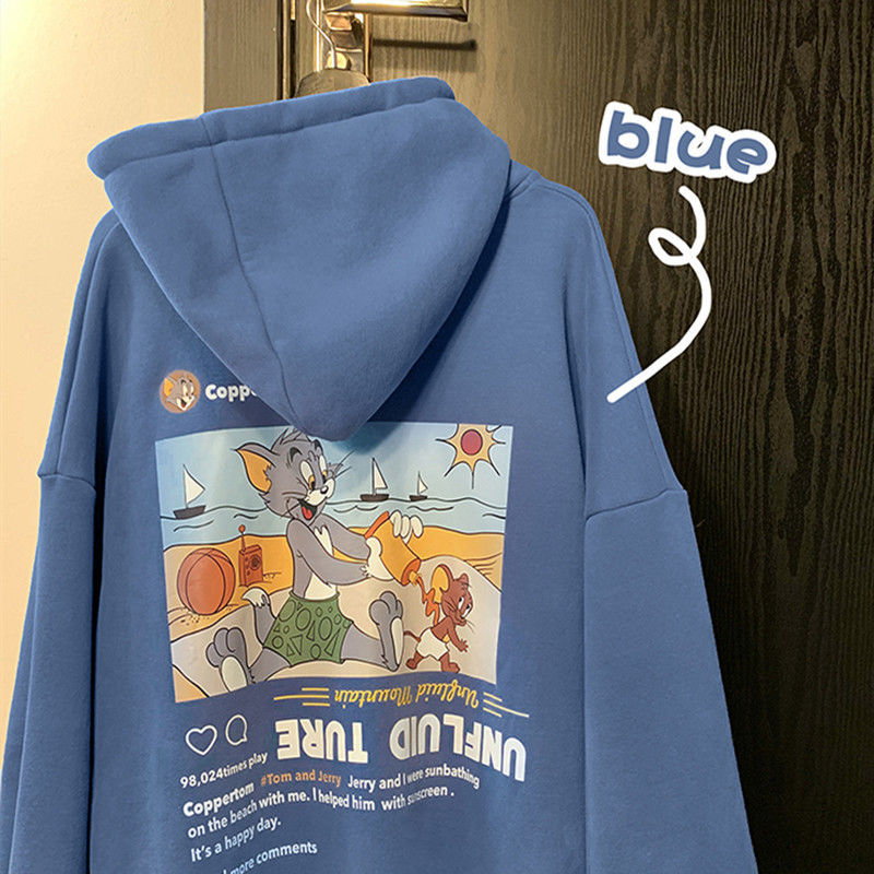 【Tops】春秋薄いキャラクターフーディー W13954