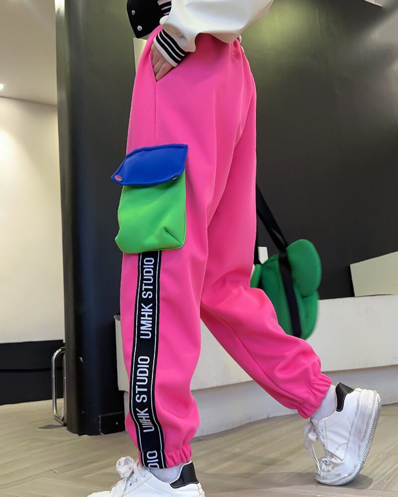 【bottoms】ポケット付ジョガーパンツ T0152