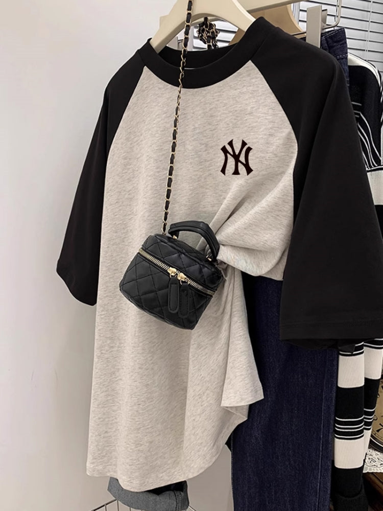 【Tops】ラグランスリーブシンプルTシャツ W12668