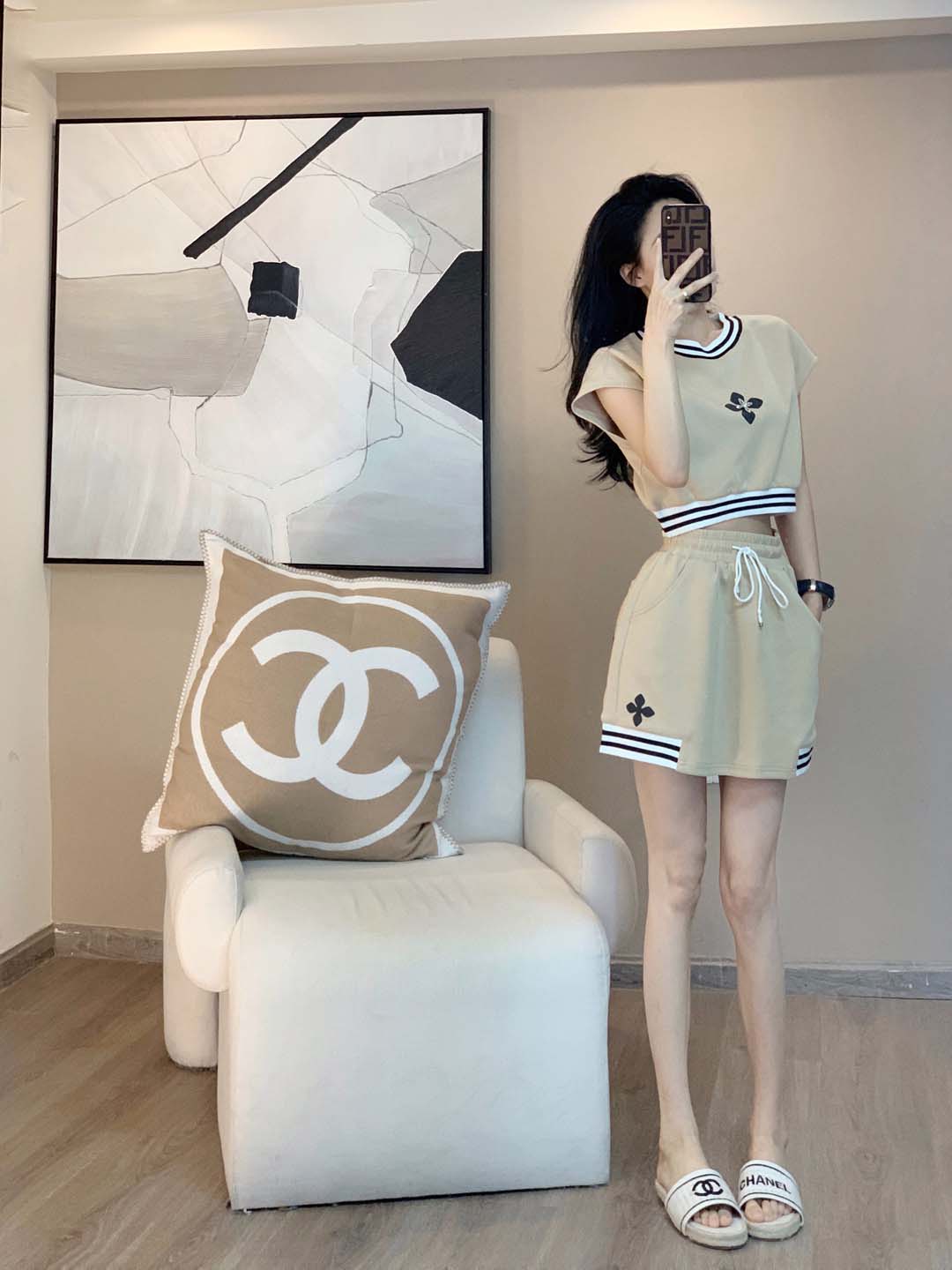 【Set】2点セット Tシャツ +スカート W12463