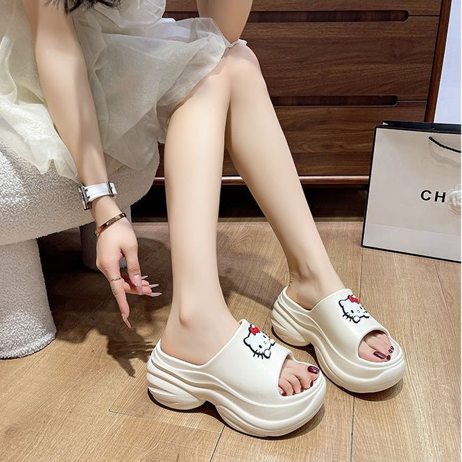 【Shoes】キャラクター美脚厚底スリッパ T01592