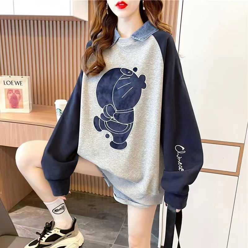 【Tops】POLOネック配色プルオーバー W13960