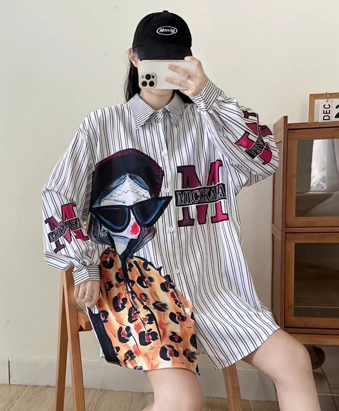 【tops】カートゥーンシャツトップス M21372