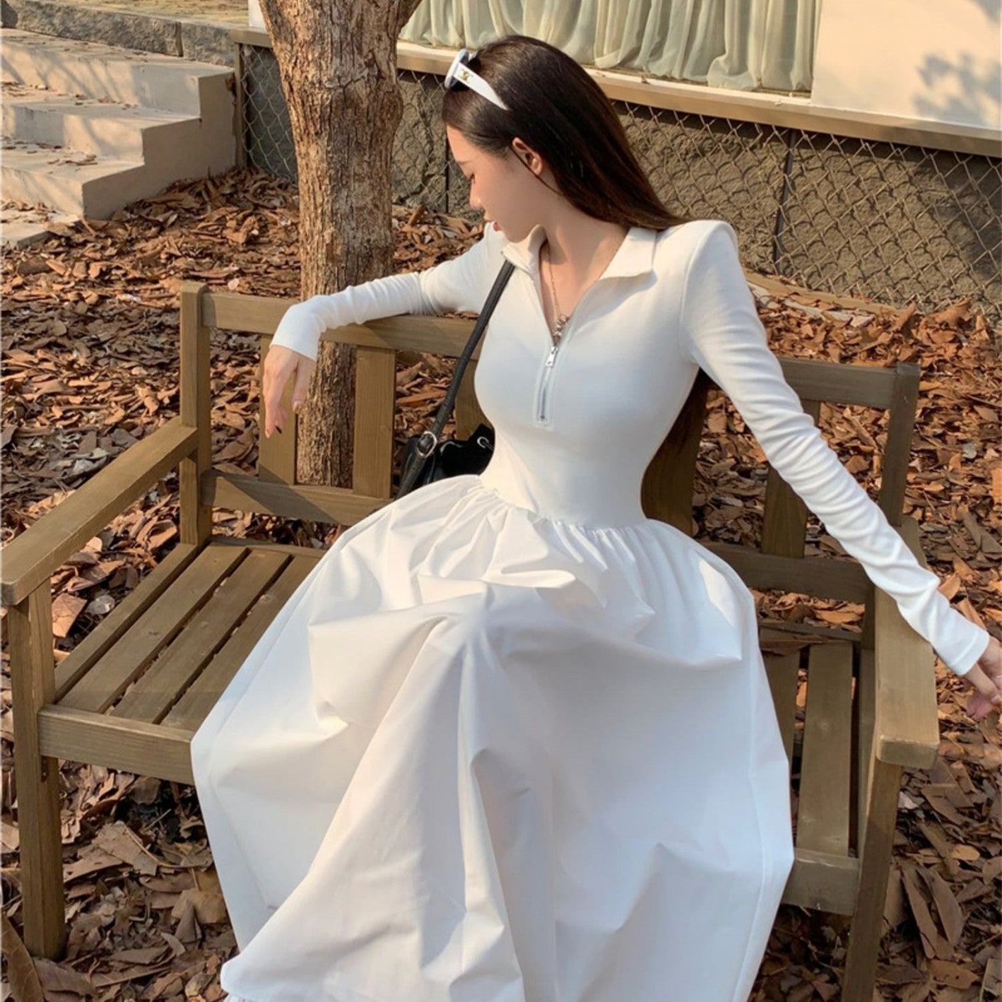 【Dress】長袖デートワンピース W13100