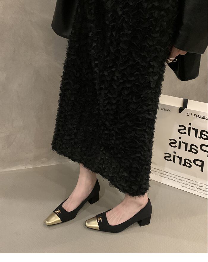 【shoes】チャンキーヒールパンプス N2483