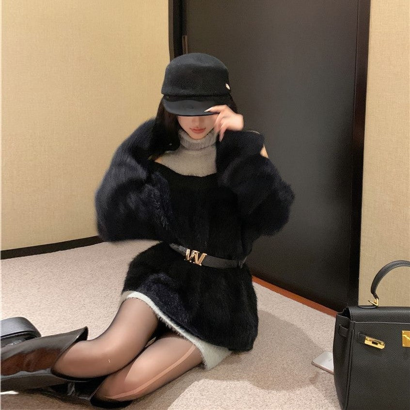 【Set】ワンピース+セーター 2点セット Z7921