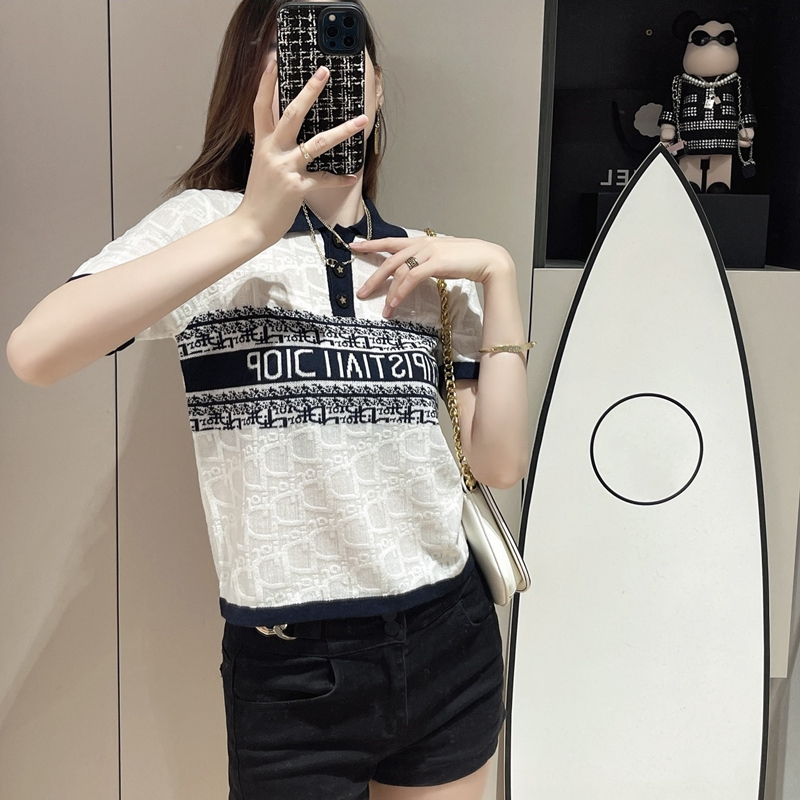 【Tops】POLOネックTシャツ T01443