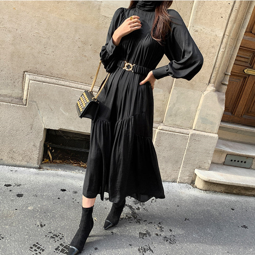 【Dress】ロング丈プリーツワンピース W13209