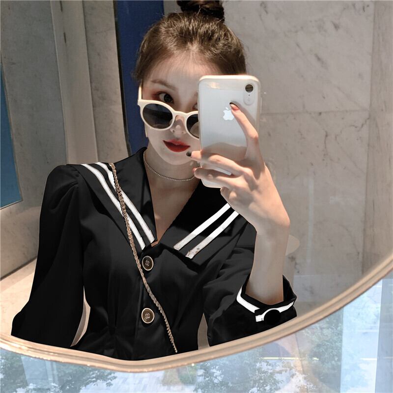 【dress】スウィートネイビーカラーカラーマッチング