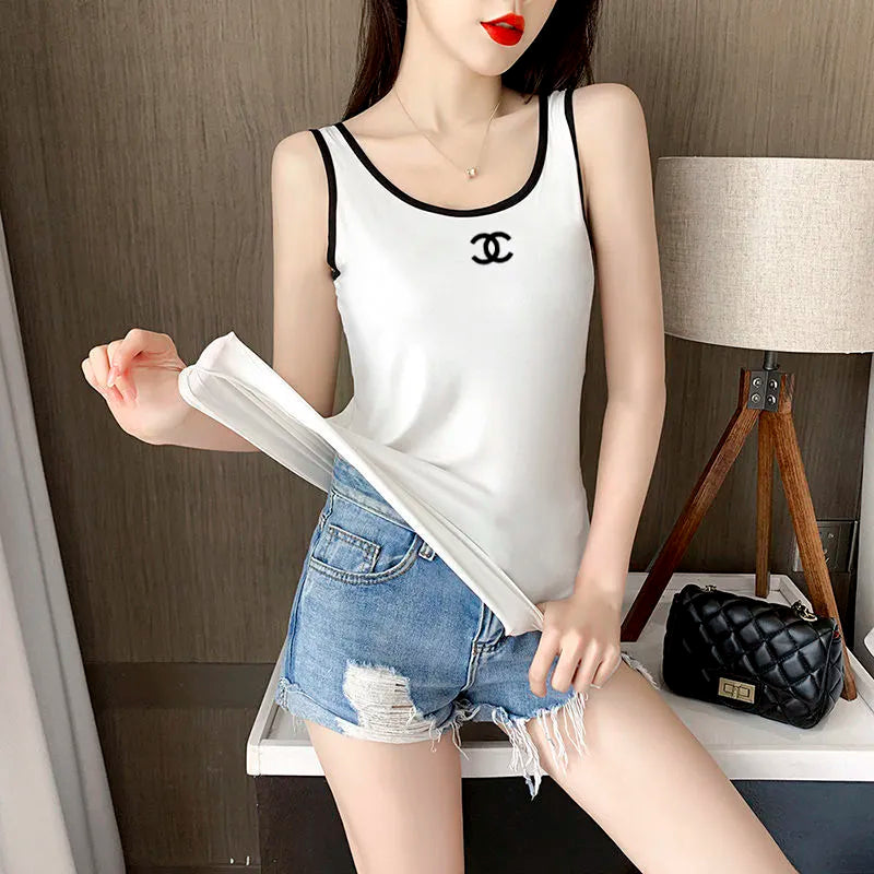 【Tops】配色タンクトップ W12521