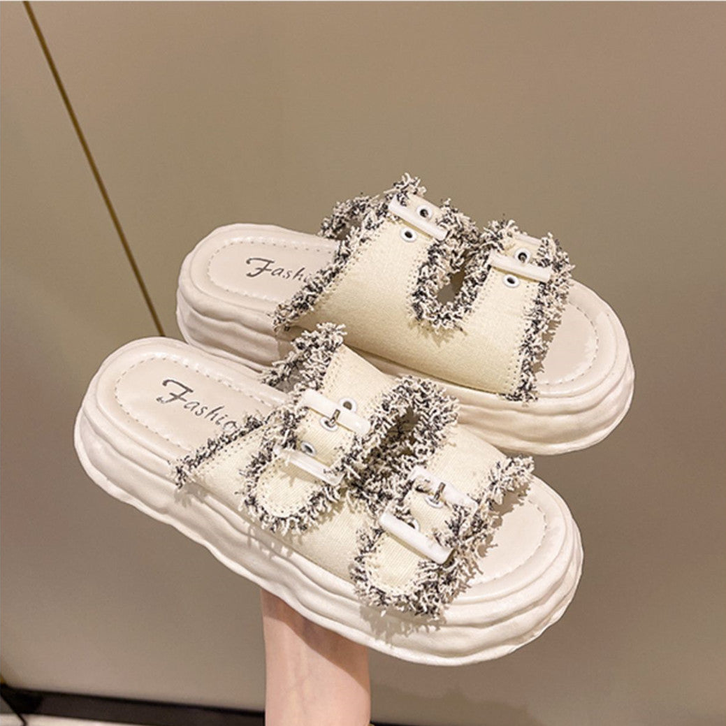 【Shoes】新入荷~厚底スリッパサンダル W11750
